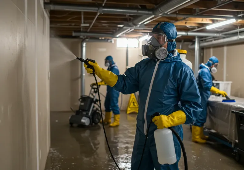 Basement Sanitization and Antimicrobial Treatment process in West Elmira, NY