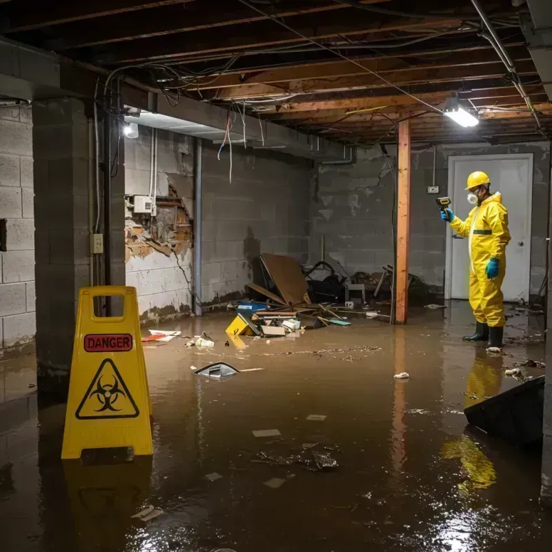 Flooded Basement Electrical Hazard in West Elmira, NY Property